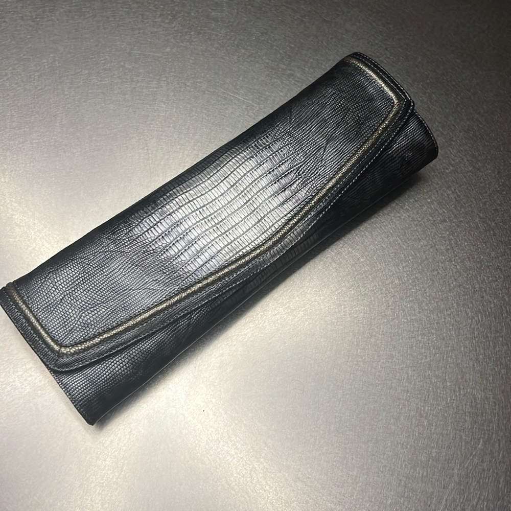 BRAHMIN CLUTCH/HANDBAG, Metallic Gray